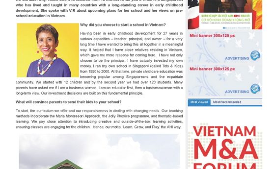 Vietnam Investment Review: “International preschool offers creativity and diversity”